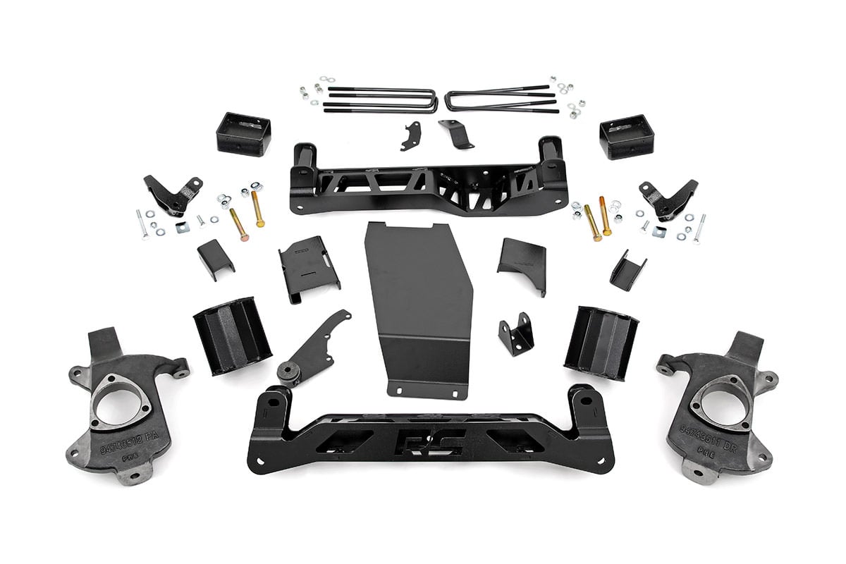 Rough Country 5 Inch Lift Kit Magneride Cast Steel GMC Sierra 1500 Denali 4WD (14-18)