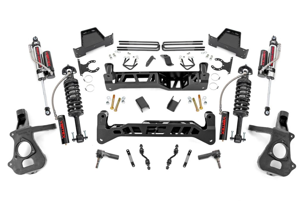 Rough Country 7 Inch Lift Kit Alum/Stamp Steel Vertex Chevy/GMC 1500 (14-18 & Classic)
