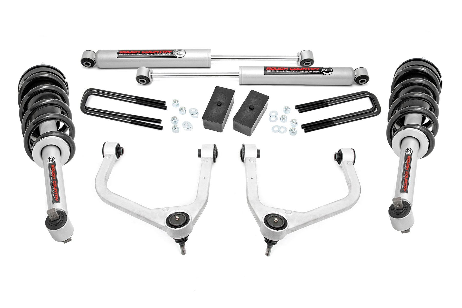 Rough Country 3.5 Inch Lift Kit N3 Struts GMC Sierra 1500 2WD/4WD (2019-2024)