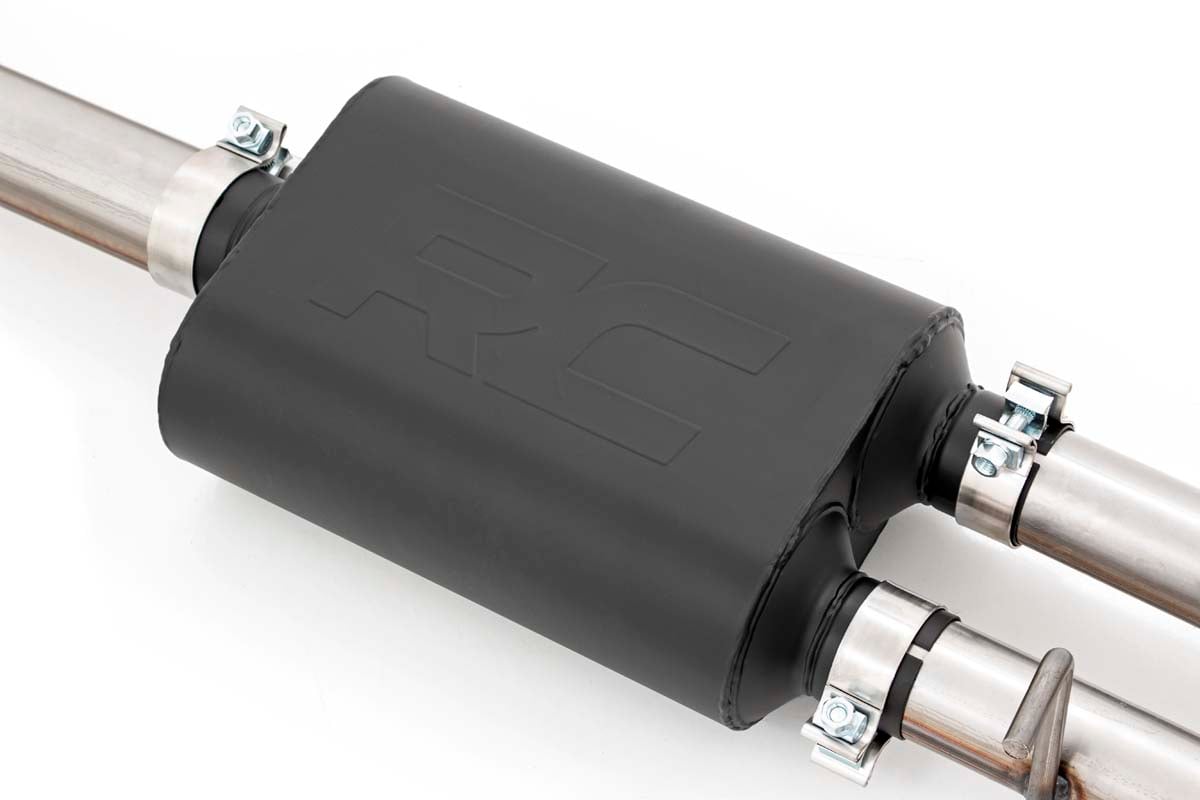 Rough Country Performance Exhuast Stainless Crew/Dbl RR Exit Chevy/GMC Sierra/Silverado 1500 (19-26)