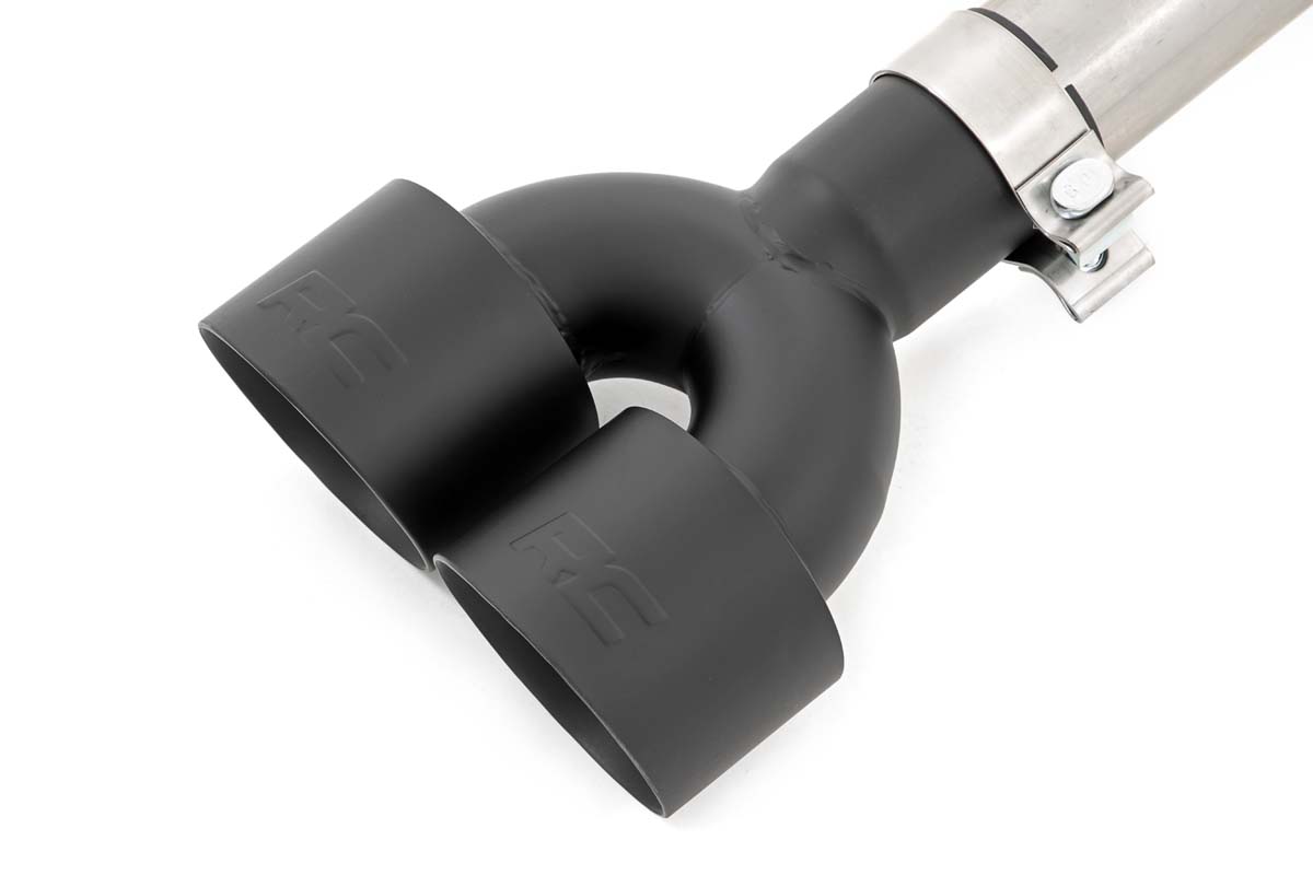 Rough Country Performance Exhuast Stainless Crew/Dbl RR Exit Chevy/GMC Sierra/Silverado 1500 (19-26)