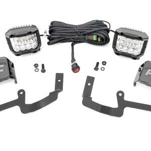Rough Country LED Light Kit Ditch Mount 3β³ OSRAM Wide Chevy Silverado 1500 (19-26)