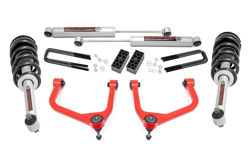 Rough Country 3.5 Inch Lift Kit N3 Struts Chevy Silverado 1500 2WD/4WD (2019-2024 & Classic)