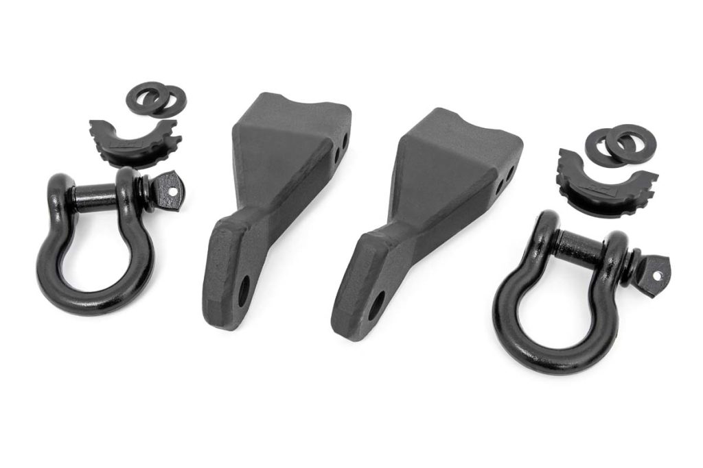 Rough Country Tow Hook Brackets D-Ring Combo Chevy Silverado 1500 2WD/4WD (2019-2022)