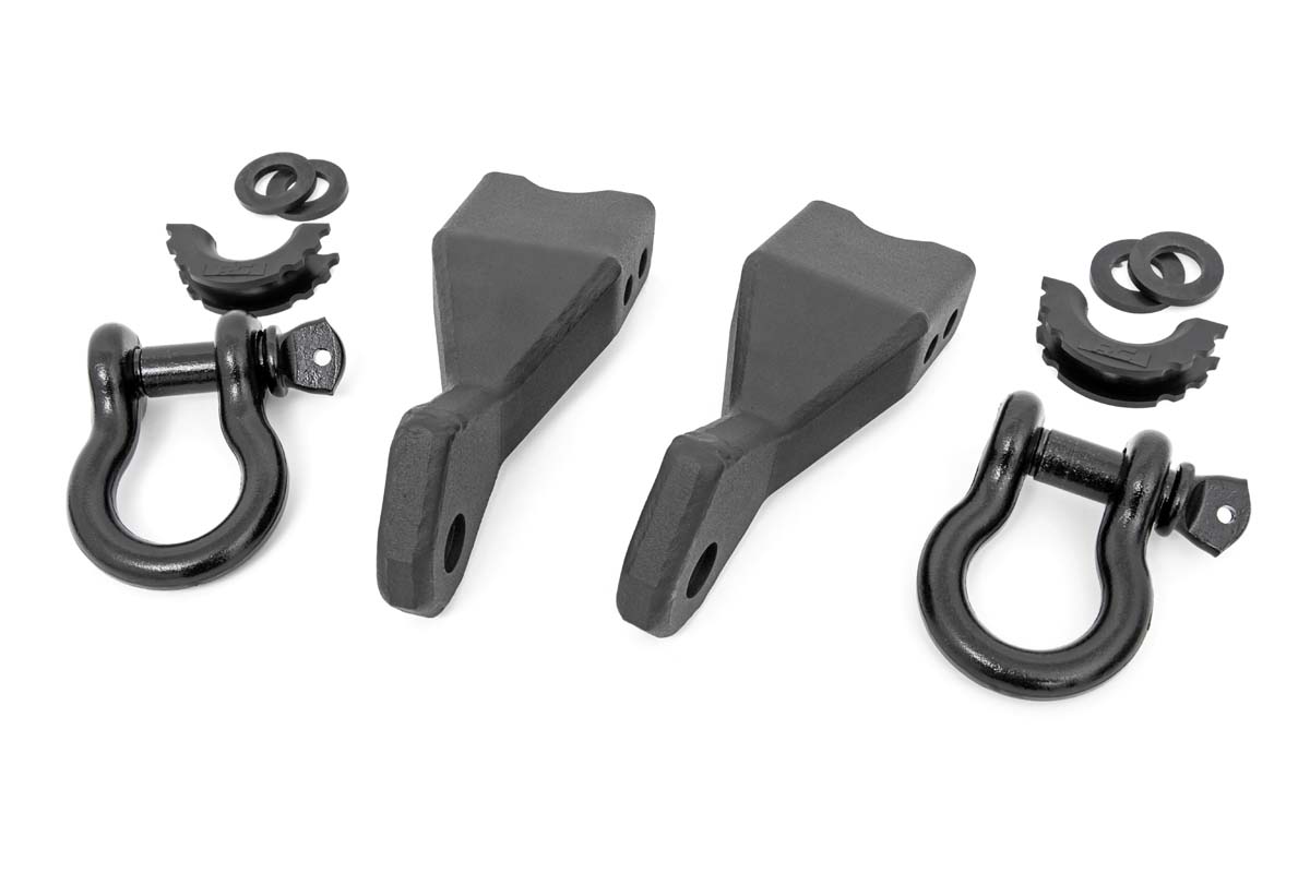 Rough Country Tow Hook Brackets D-Ring Combo Chevy Silverado 1500 2WD/4WD (2019-2022)