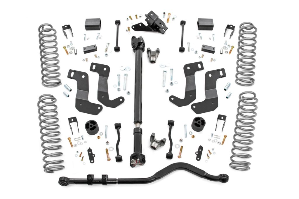 Rough Country 3.5 Inch Lift Kit C/A Drop 4-Door 392 Jeep Wrangler Unlimited (18-23)