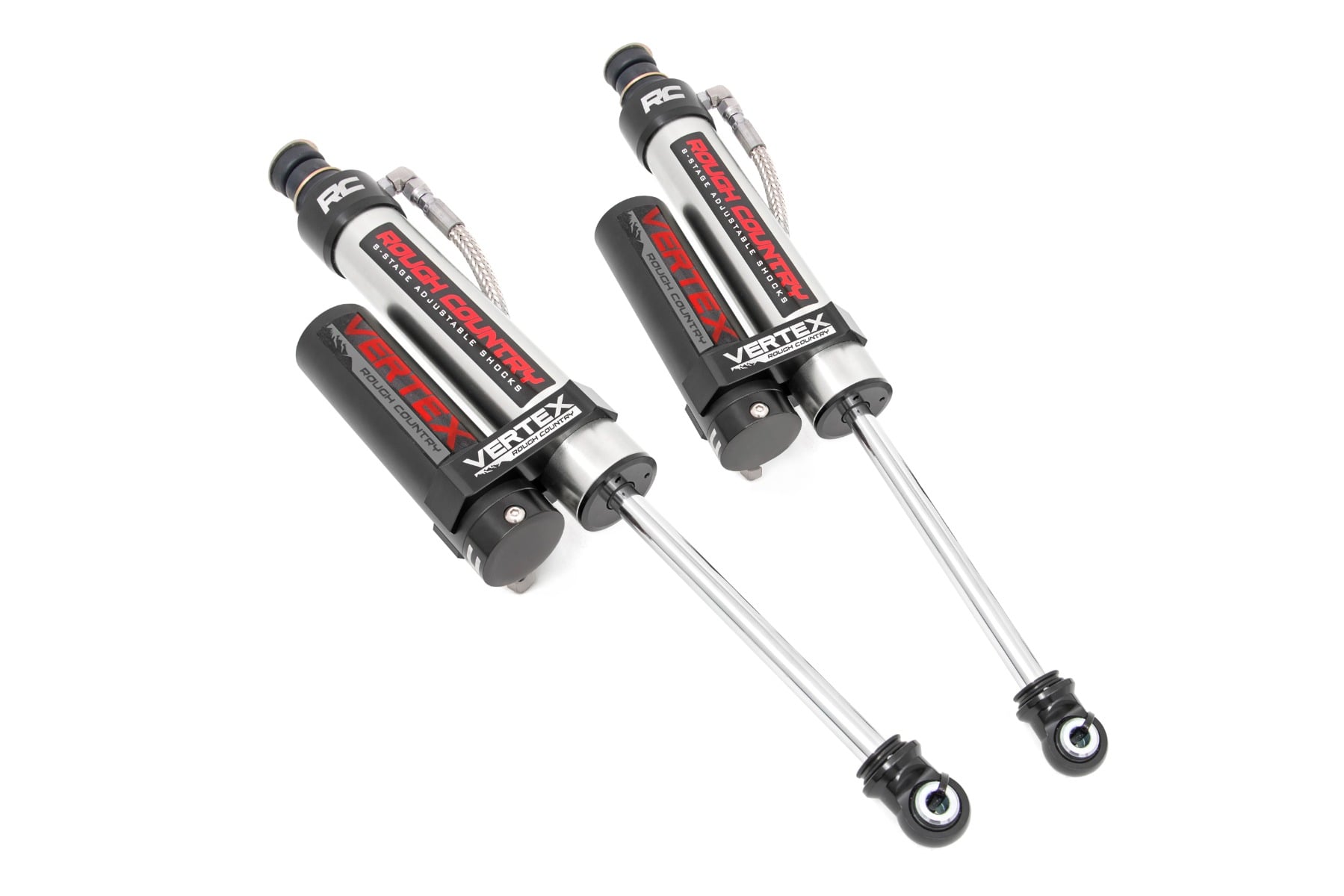 Rough Country Vertex 2.5 Reservoir Rear Shocks 6-7.5β³ Ram 1500 2WD/4WD (2019-2026)