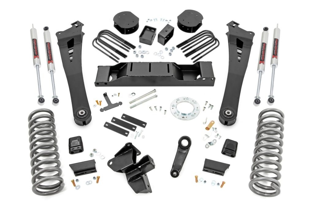 Rough Country 5 Inch Lift Kit Diesel AISIN M1 Ram 3500 4WD (2019-2024)