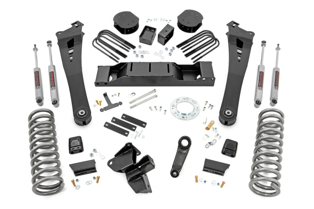 Rough Country 5 Inch Lift Kit Diesel AISIN Ram 3500 4WD (2019-2024)