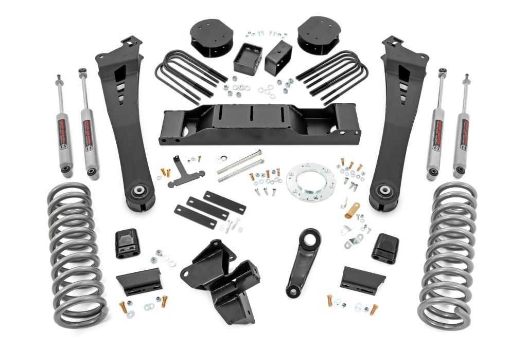 Rough Country 5 Inch Lift Kit DRW OE Rear Air Ram 3500 4WD (2020-2024)