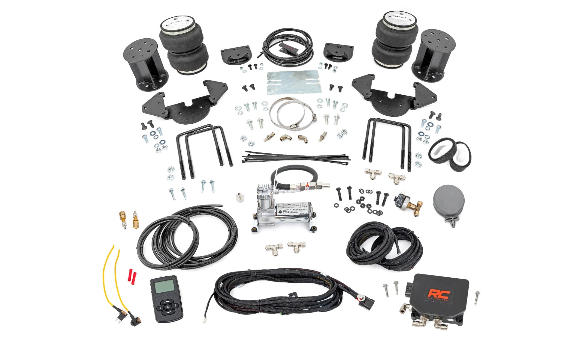 Rough Country Air Spring Kit w/compressor Wireless Controller Chevy/GMC Sierra/Silverado 1500 (19-26)