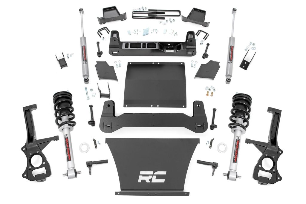 Rough Country 6 Inch Lift Kit N3 Struts Chevy Silverado 1500 4WD (2019-2024)