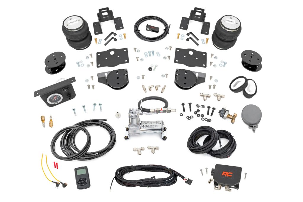 Rough Country Air Spring Kit w/compressor Wireless Controller 4 Inch Lift Kit Ram 1500 (19-26)