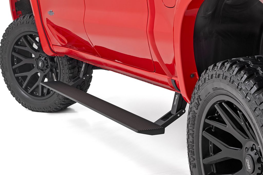 Rough Country Power Running Boards Dual Electric Motor Crew Cab Chevy/GMC 1500/2500HD/3500HD (19-26)