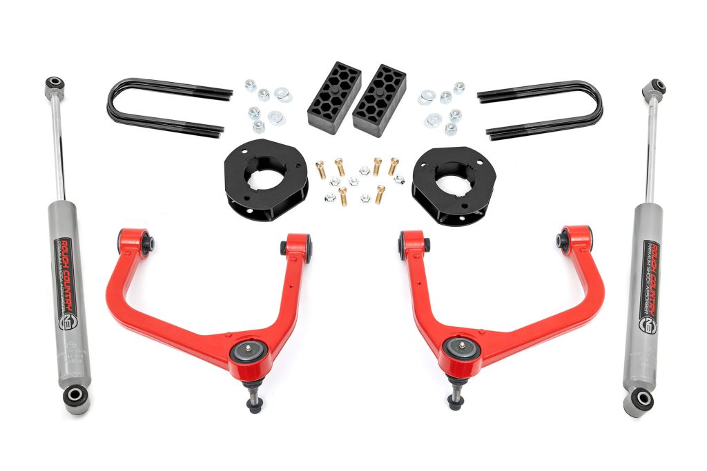 Rough Country 3.5 Inch Lift Kit Rear Mono Leaf Chevy Silverado 1500 2WD/4WD (2022-2024)