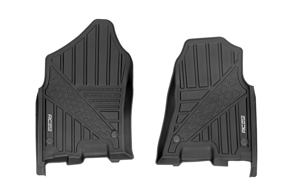 Rough Country Flex-Fit Floor Mats Front Crew Ram 1500 (19-24)/1500 TRX (21-24)