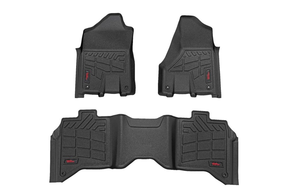 Rough Country Sure-Fit Floor Mats Front & Rear Bucket Crew Ram 2500/3500 (19-26)