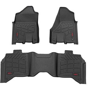 Rough Country Sure-Fit Floor Mats Front & Rear Bucket Crew Ram 2500/3500 (19-26)