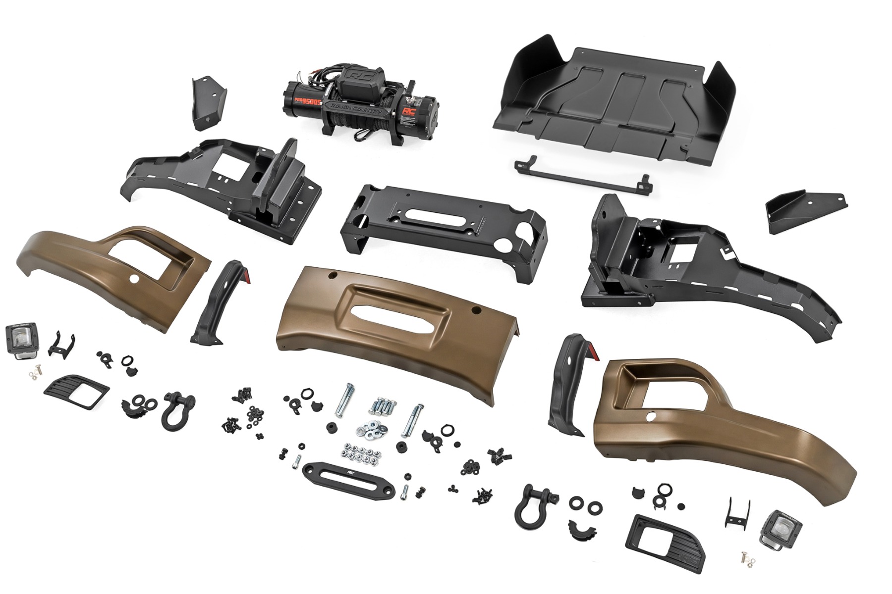 Rough Country Front FXS Bumper 12000S GXN Harvest Bronze Chevy Silverado 1500 (23-26)