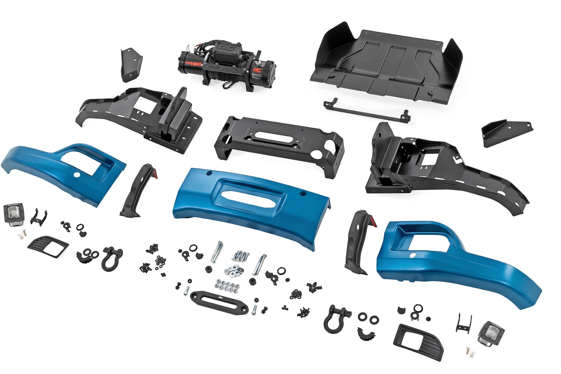 Rough Country Front FXS Bumper 12000S GXP Lakeshore Blue Chevy Silverado 1500 (23-26)