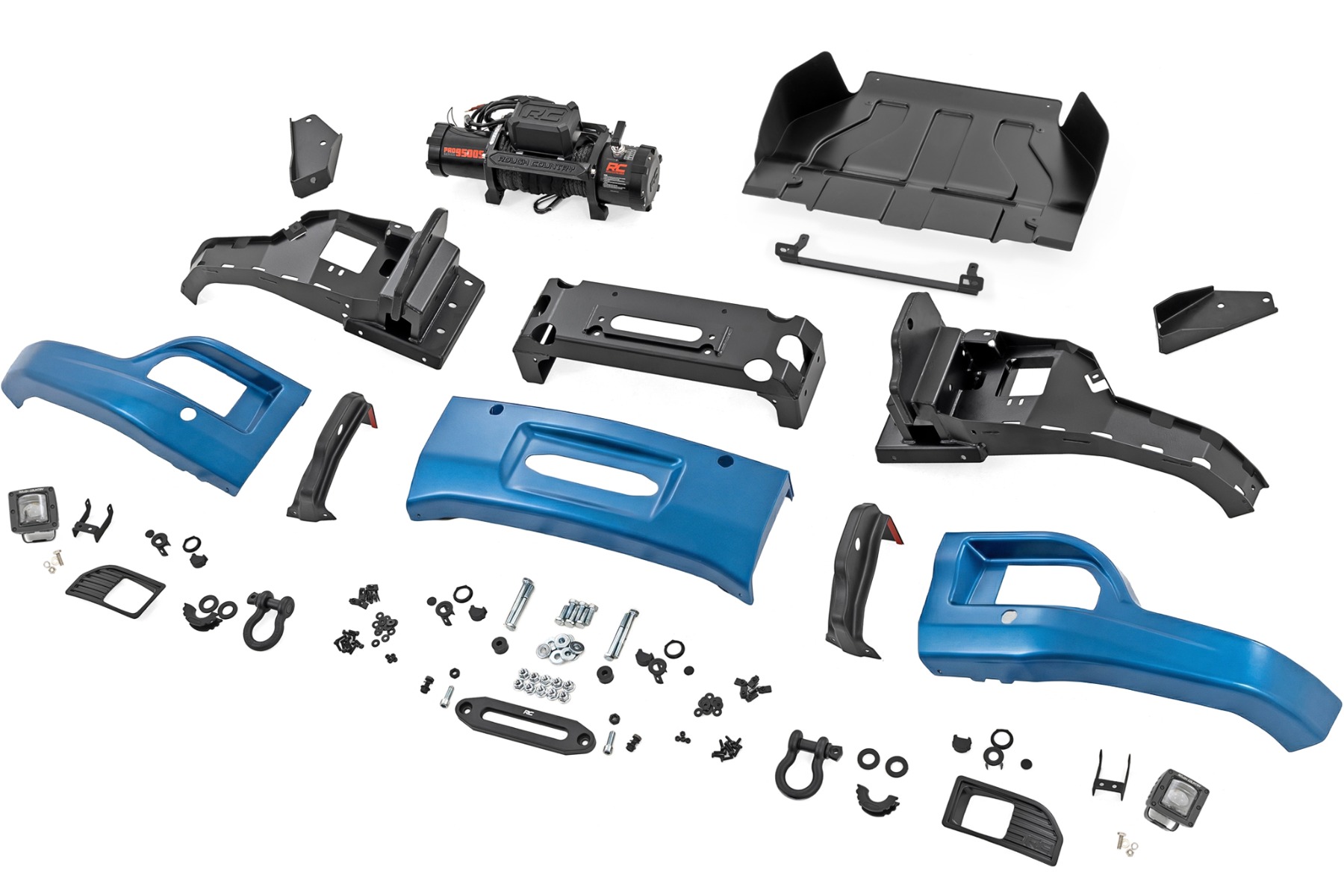Rough Country Front FXS Bumper 12000S GA0 North Sky Blue Chevy Silverado 1500 (23-26)
