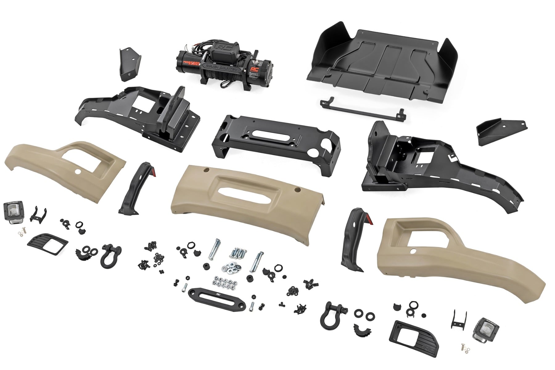 Rough Country Front FXS Bumper 12000S GTL Sand Dune Chevy Silverado 1500 (23-26)