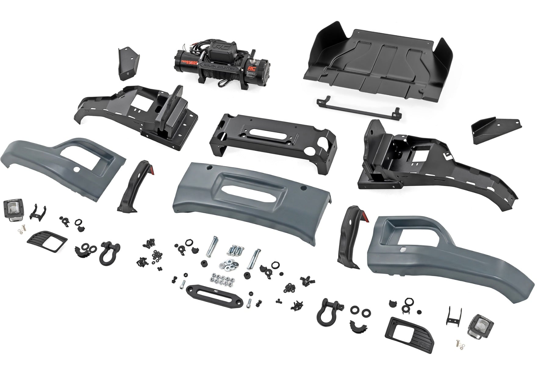 Rough Country Front FXS Bumper 12000S GNO Slate Gray Chevy Silverado 1500 (23-26)