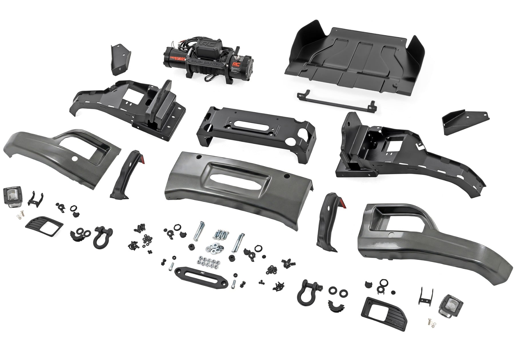 Rough Country Front FXS Bumper 12000S G6M Dark Ash Chevy Silverado 1500 (23-26)