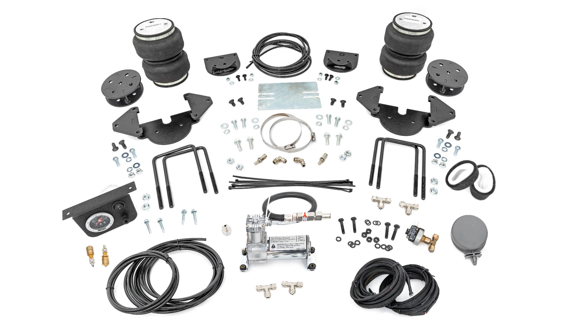 Rough Country Air Spring Kit w/compressor 2-3.5 Inch Lift Kit Chevy/GMC Sierra/Silverado 1500 (19-26)