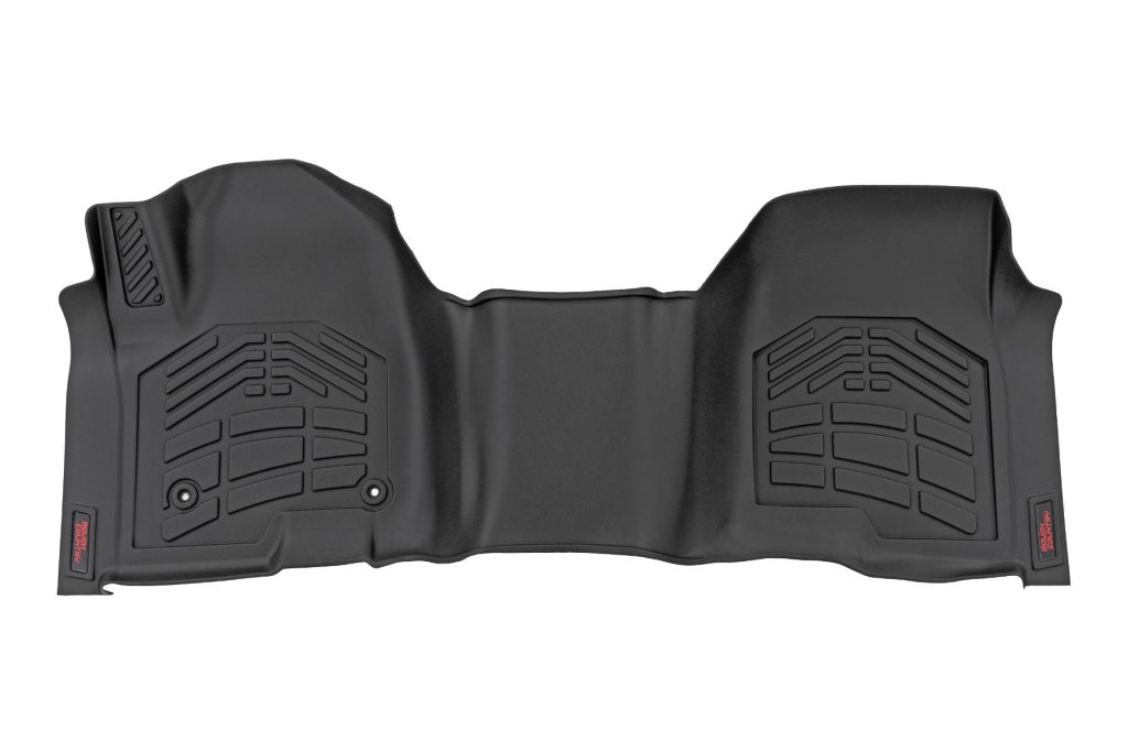 Rough Country Sure-Fit Floor Mats Front Over Hump Crew Chevy/GMC 1500/2500HD/3500HD (19-26)