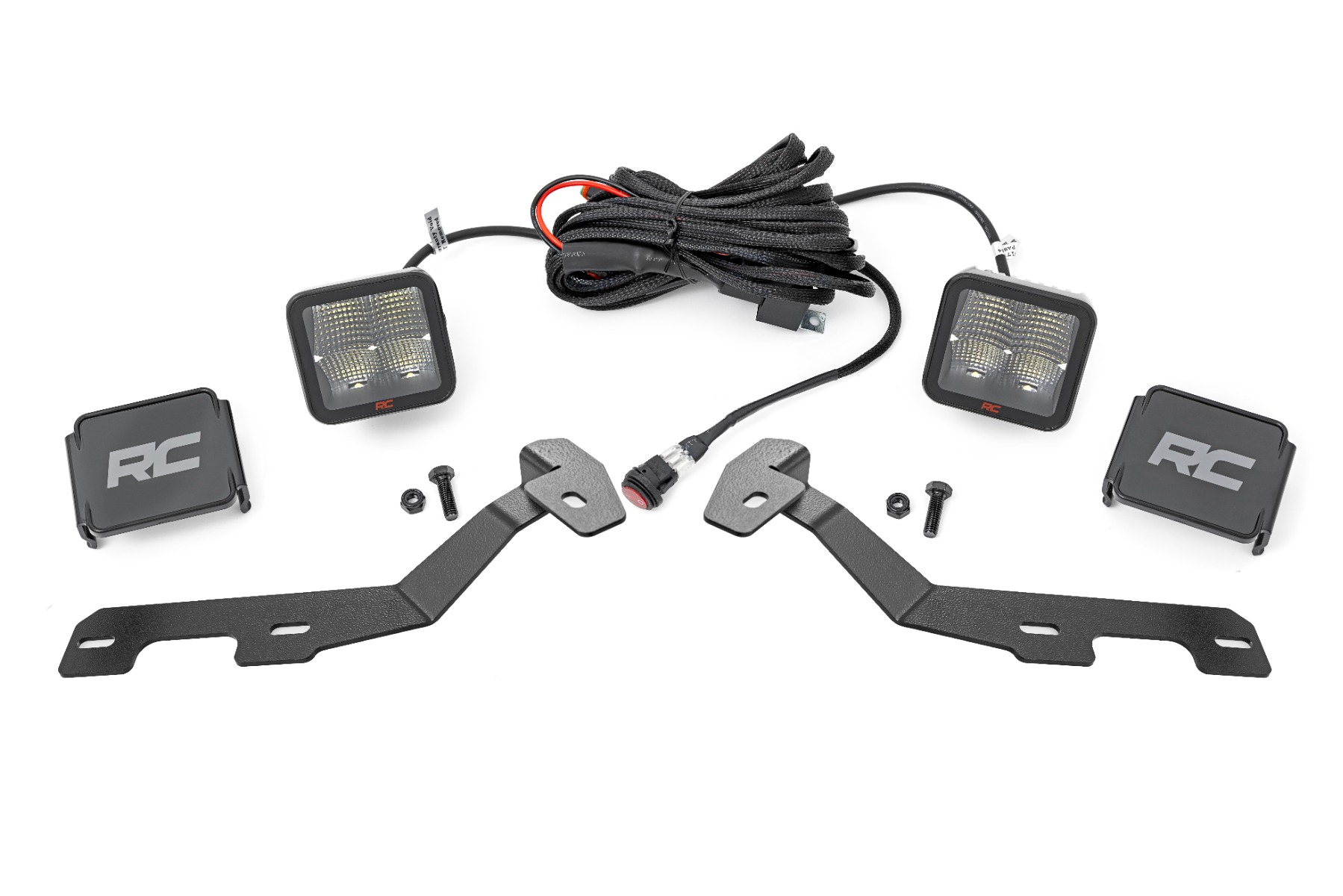 Rough Country LED Light Kit Ditch Mount 2β³ Spectrum Pair Spot Ram 1500 (19-26)