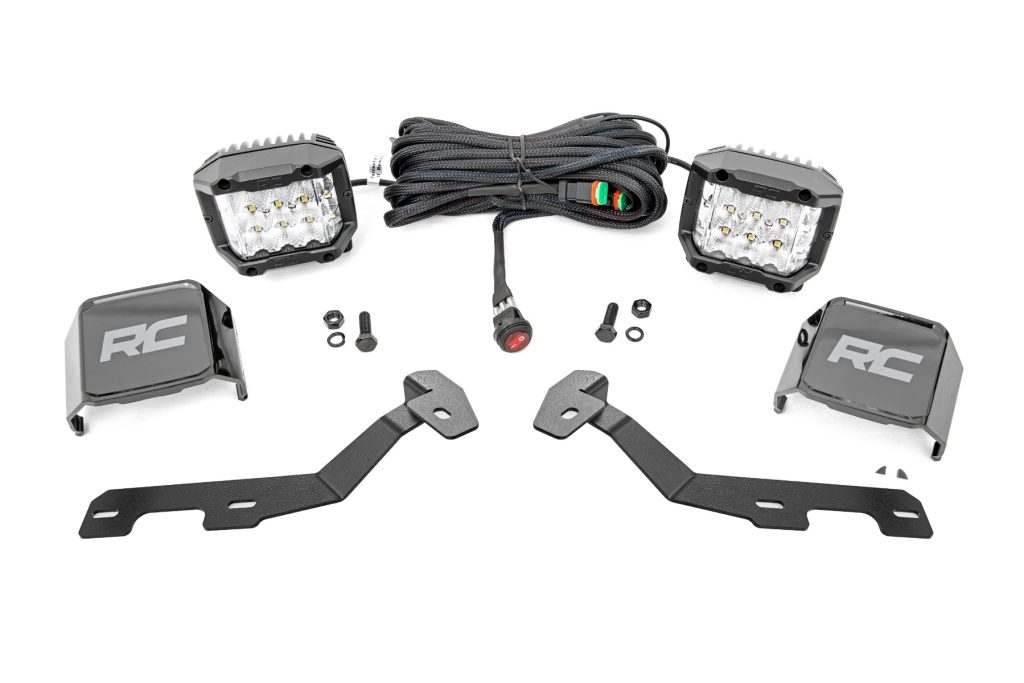 Rough Country LED Light Kit Ditch Mount 3″ OSRAM Wide Ram 1500 2WD/4WD (2019-2026)