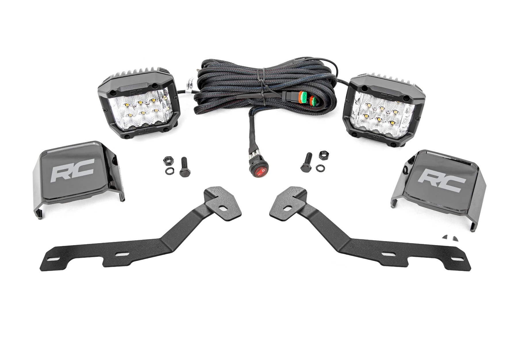 Rough Country LED Light Kit Ditch Mount 3β³ OSRAM Wide Ram 1500 2WD/4WD (2019-2026)