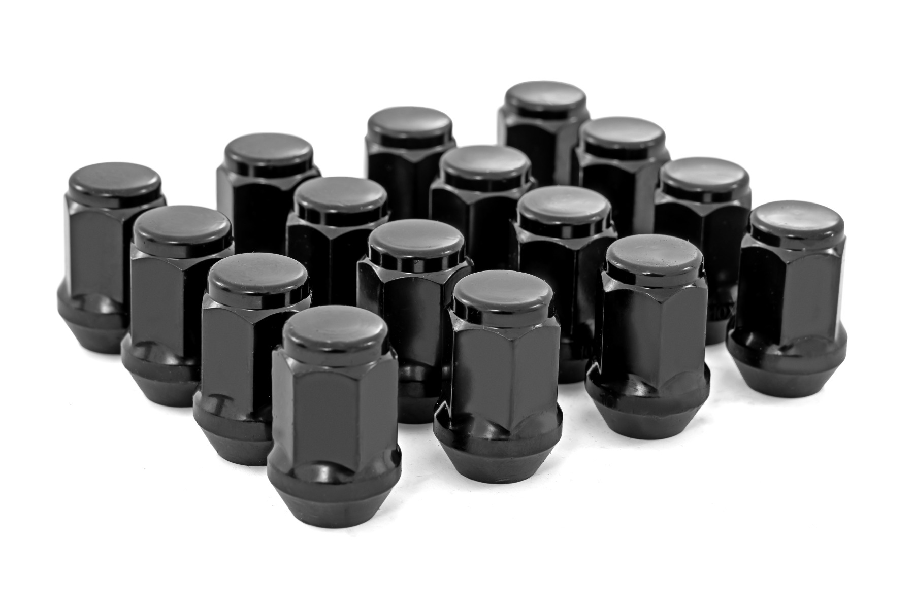 Rough Country M10 x 1.25 Acorn Lug Nuts Black Set of 16