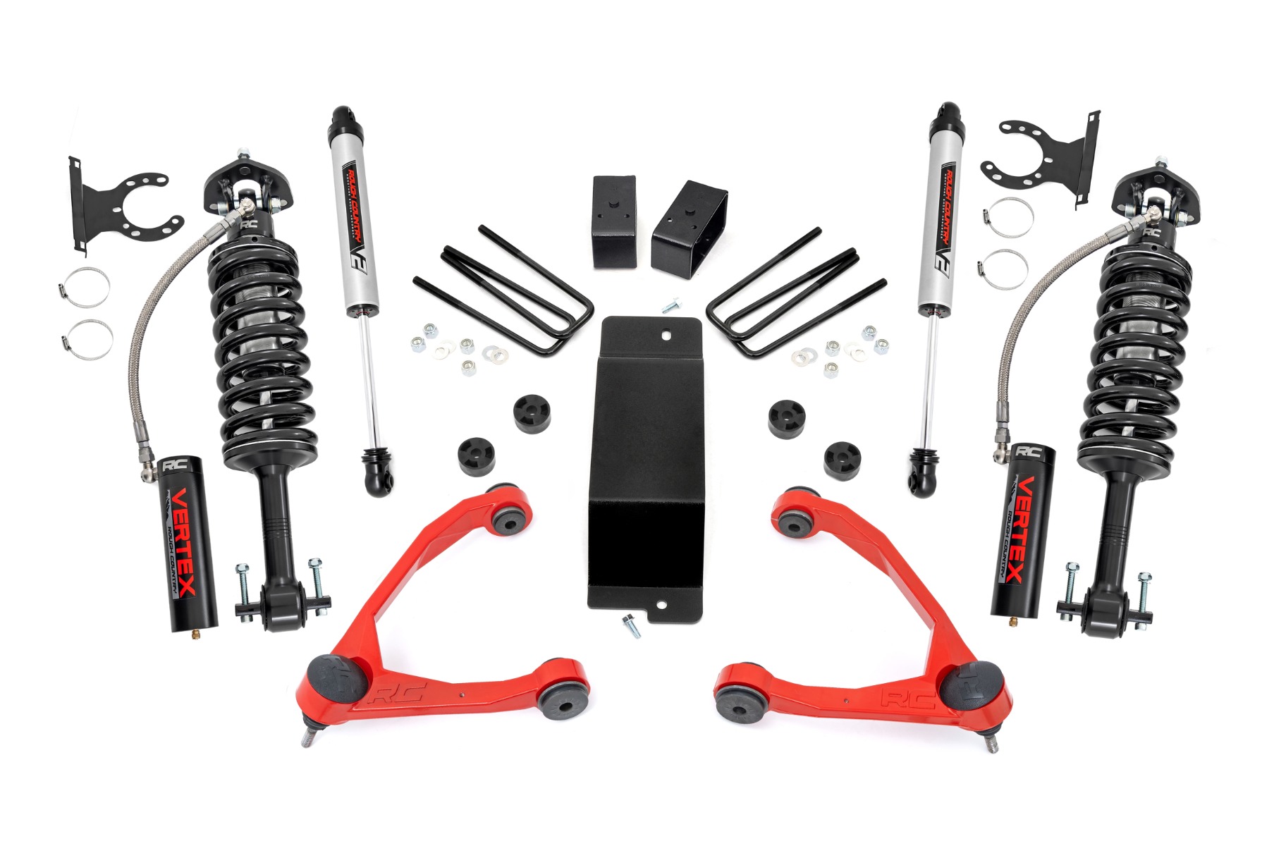 Rough Country 3.5 Inch Lift Kit Forged UCA Vertex/V2 Chevy/GMC 1500 (07-16)