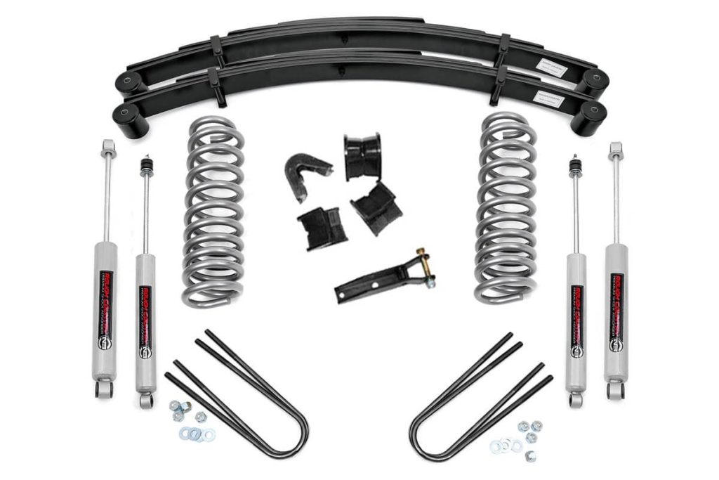 Rough Country 4 Inch Lift Kit Rear Springs Ford F-100/F-150 4WD (1977-1979)