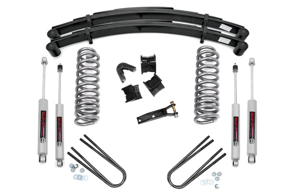 Rough Country 4 Inch Lift Kit Rear Springs Ford Bronco 4WD (1978-1979)