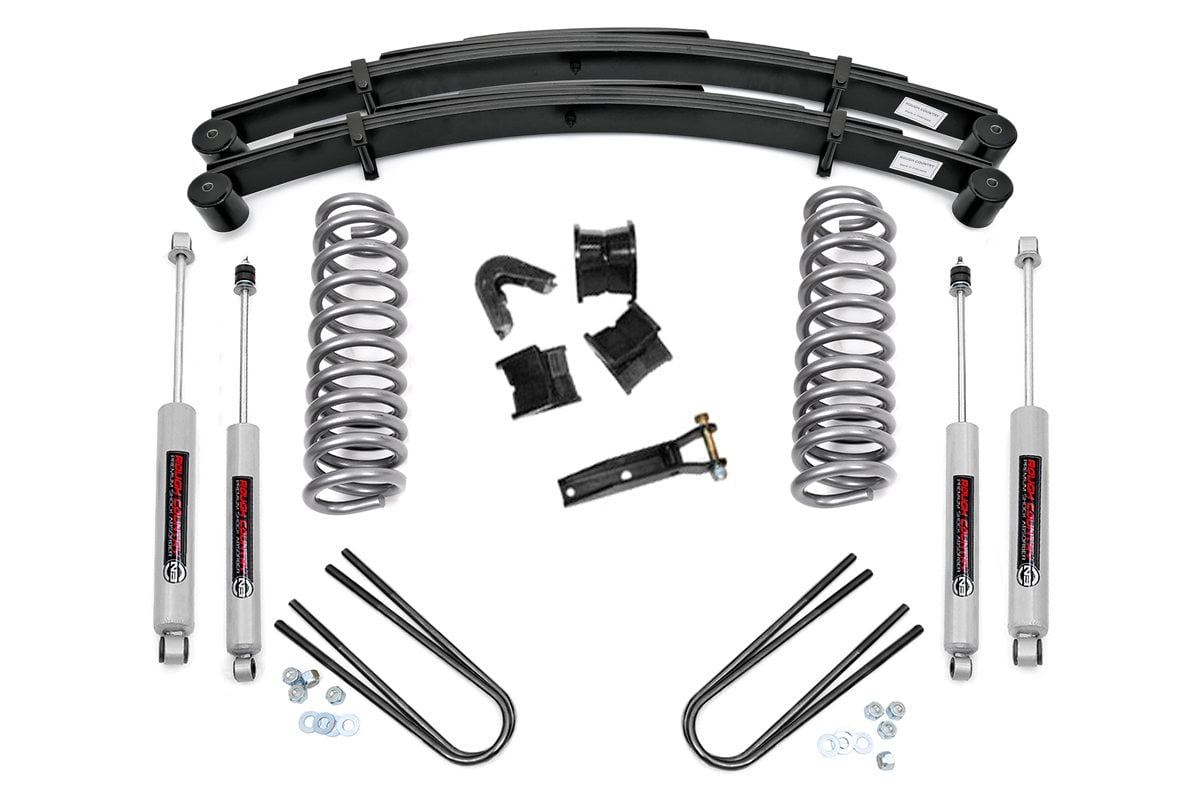 Rough Country 4 Inch Lift Kit Rear Springs Ford Bronco 4WD (1978-1979)
