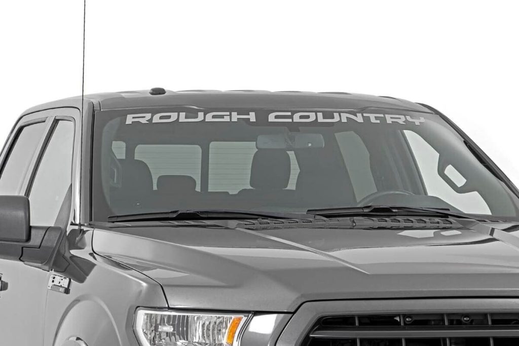 Rough Country Decal 3 Inch x 49 Inch Curved Silver