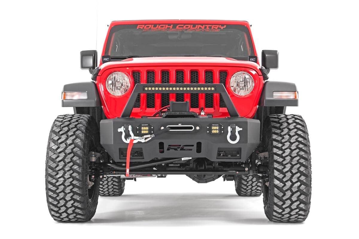 Rough Country 3.5 Inch Lift Kit Adj LCA FR D/S M1 Jeep Wrangler JL Rubicon (18-23)