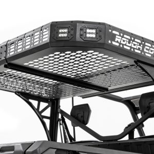 Rough Country Cargo Rack Dual 2″ Black LED Pairs Flush Mount Can-Am Defender HD 5/HD 8/HD 9/HD 10