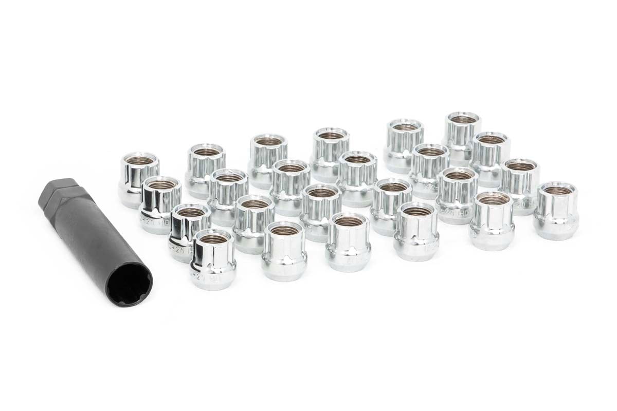 Rough Country Lug Nut Set 1/2x20 24 Qty Chrome Open End