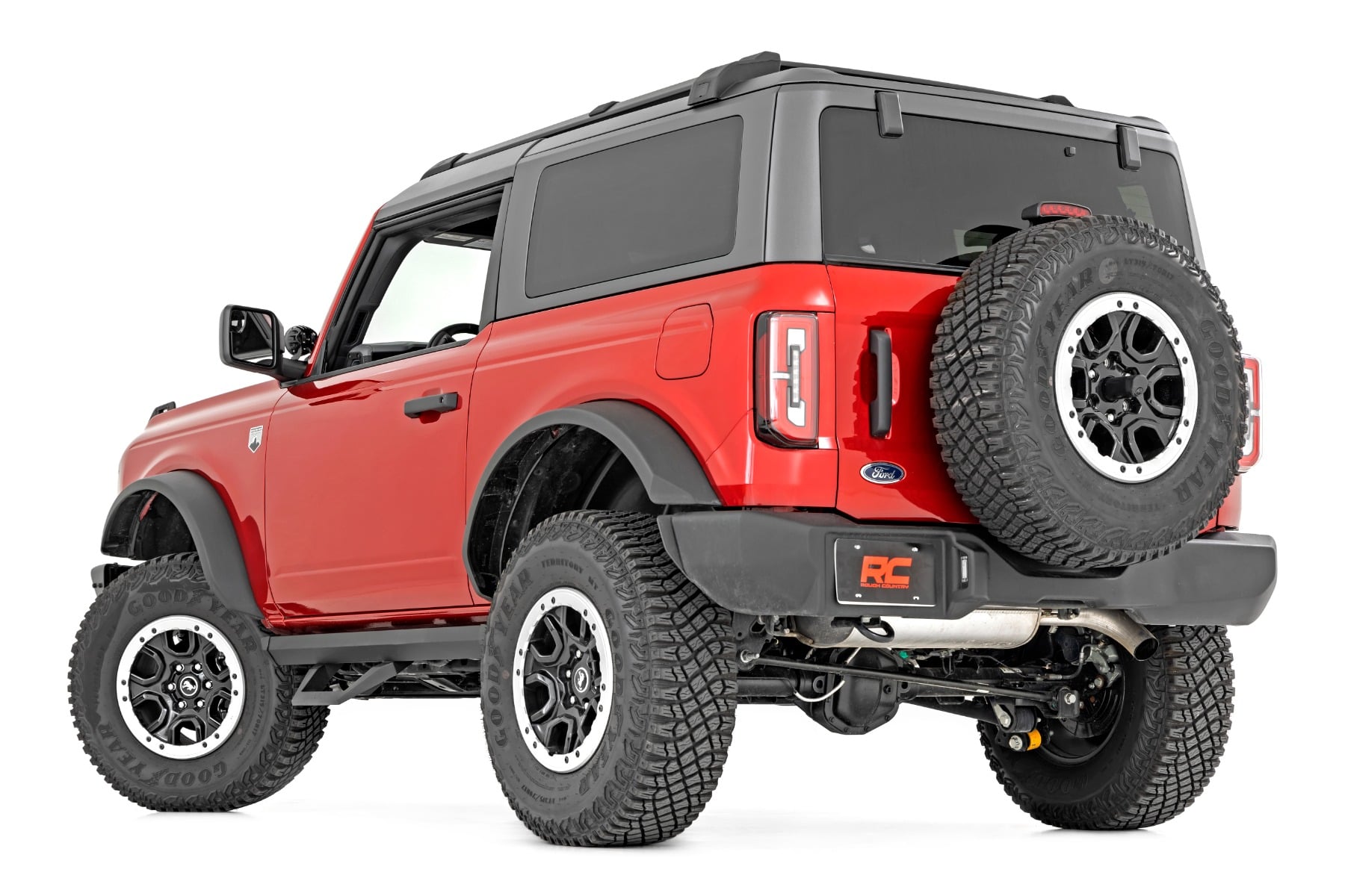 Rough Country SRX2 Adjustable Aluminum Step Ford Bronco (2 Door) 4WD (2021-2026)