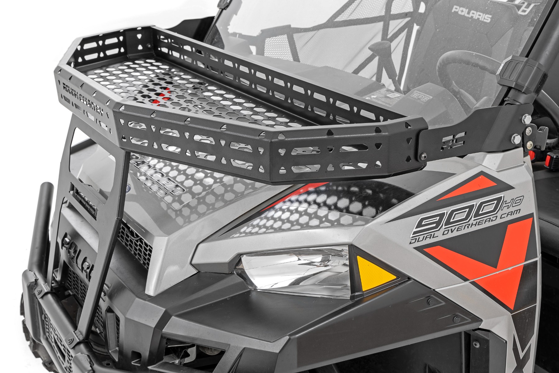 Rough Country Front Cargo Rack 6″ Black Slimline Polaris Ranger XP 900/Ranger XP 1000