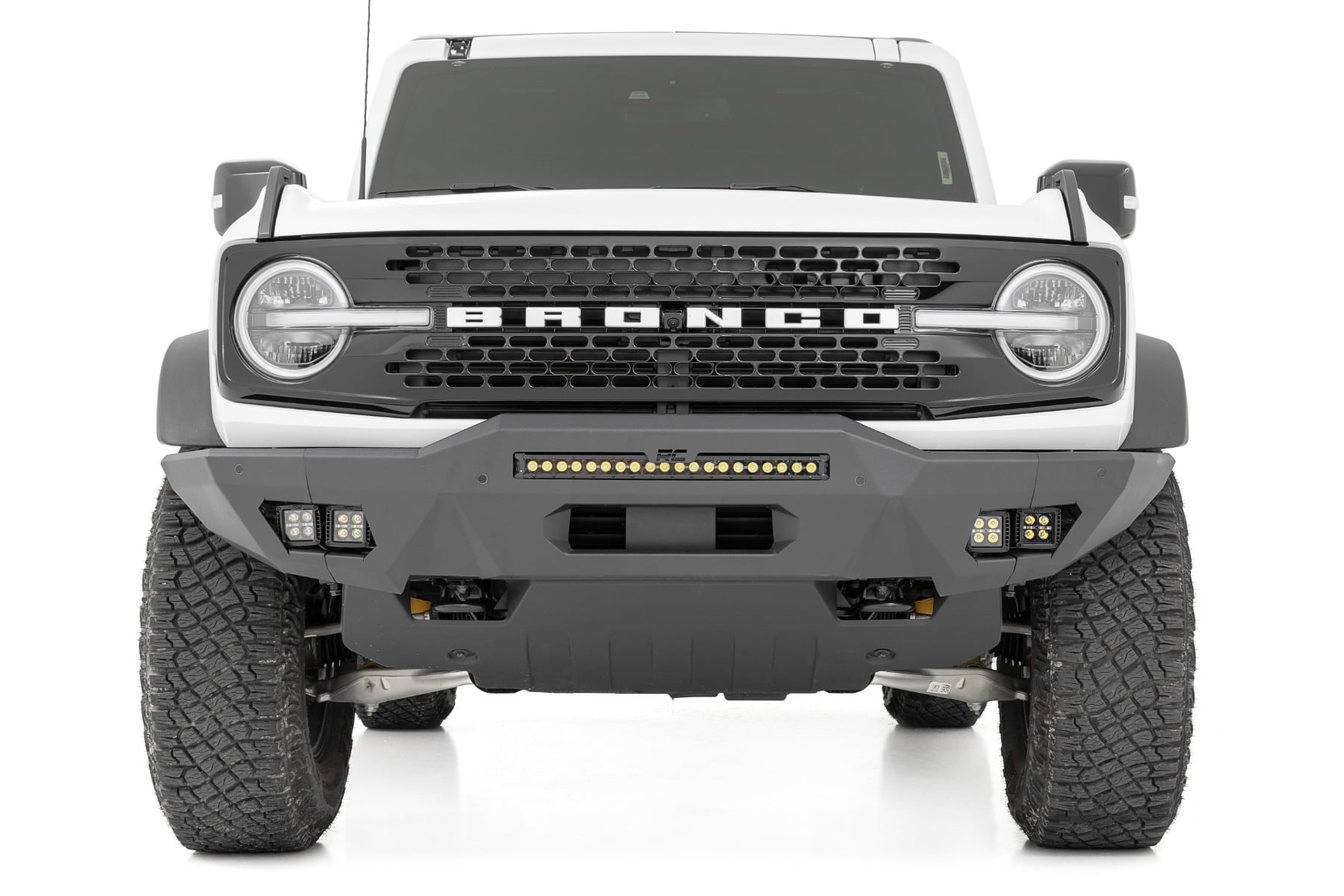 Rough Country Front Bumper Modular Full Wings DRL Ford Bronco 4WD (2021-2026)