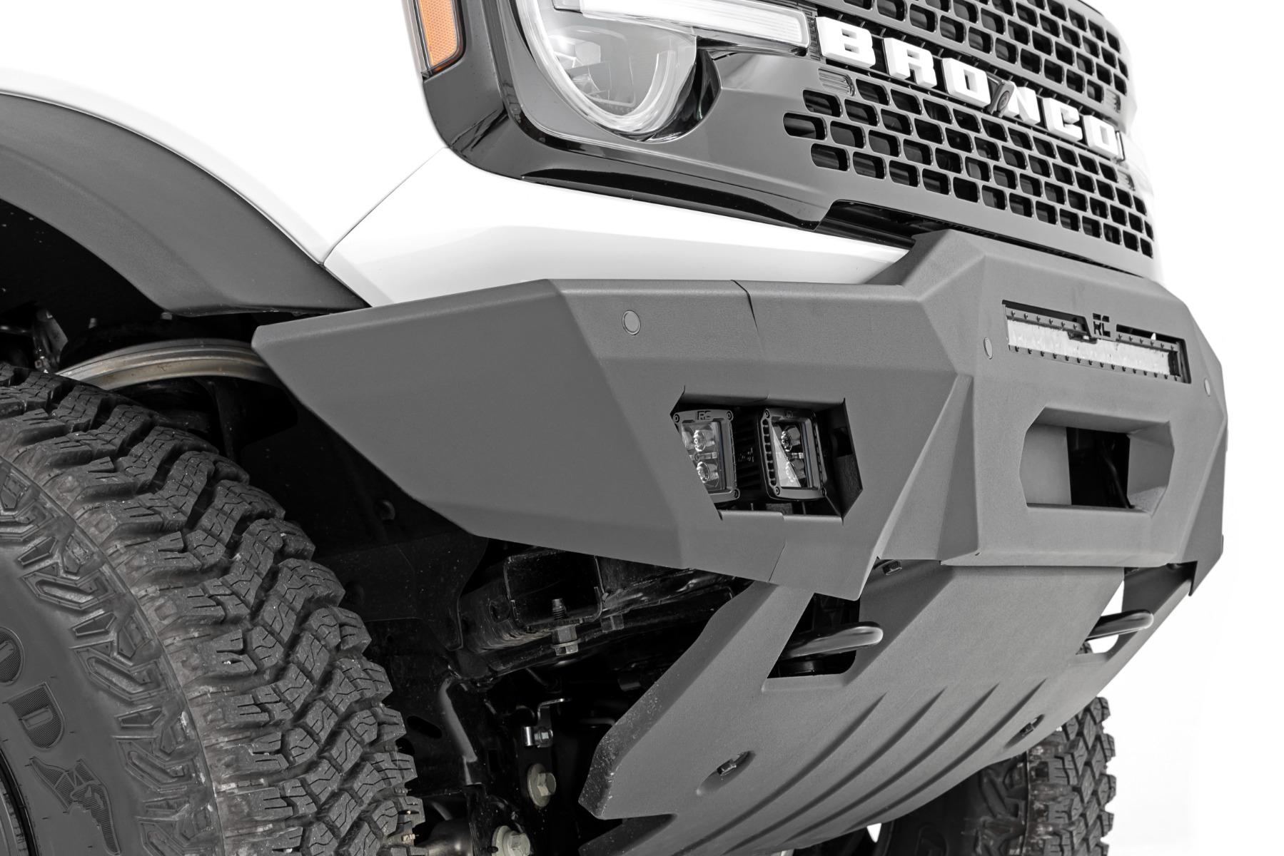 Rough Country Front Bumper Modular Full Wings DRL Ford Bronco 4WD (2021-2026)
