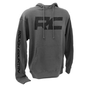 Rough Country Hoodie RC Topographical Sleeve Charcoal XL
