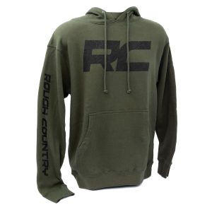 Rough Country Hoodie RC Topographical Sleeve Army Green SM