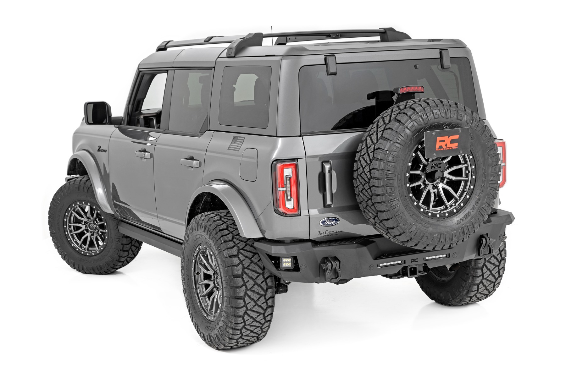 Rough Country Rear Bumper Black Series LED Flood Ford Bronco 4WD (2021-2026)