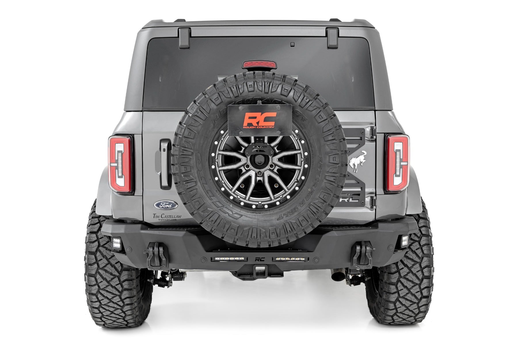 Rough Country Rear Bumper Black Series LED Spot Ford Bronco 4WD (2021-2026)